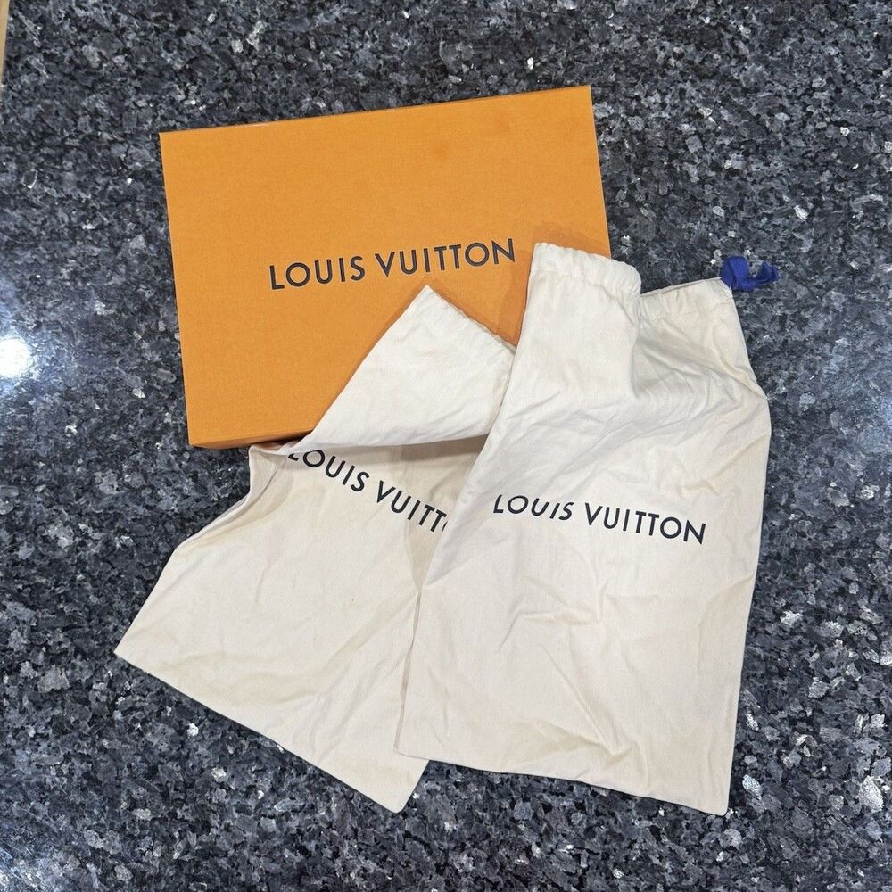 Louis Vuitton Orange LV Magnetic Flap Empty Box w/Dust Bags 14” x 10” x 5”